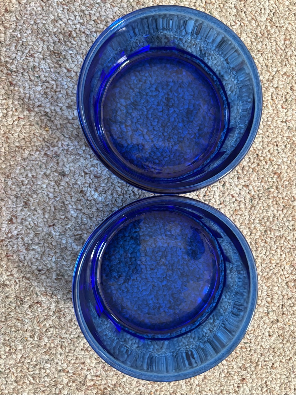 ARCOROC FRANCE COBALT BLUE 5 ½” FRUIT DESSERT BOWLS 2ct